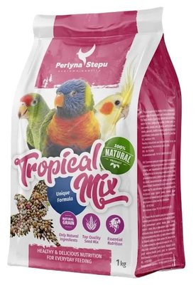 Перлина Степу: TROPICAL MIX - зерносуміш для тропічних папуг 1кг 1043 фото