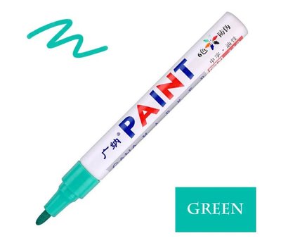 Маркер PAINT зелений (масляна основа) 1377 фото