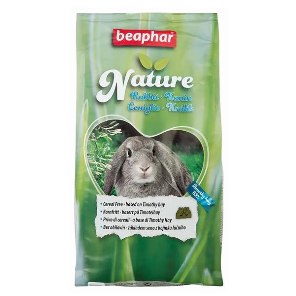 Беззерновой корм Beaphar Nature с тимофеевкой для кроликов, 1,25 кг 1353 фото