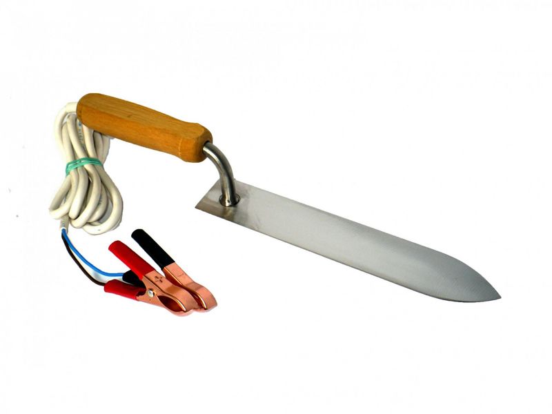 Пасечный электрический нож (нержавеющий) для распечатки сот - электронож 12В (280 мм, 70 Вт) 850 фото